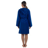 Alpine Swiss Stacy Women Hooded Bathrobe Cotton Terry Cloth Robe for Women Super – Blue