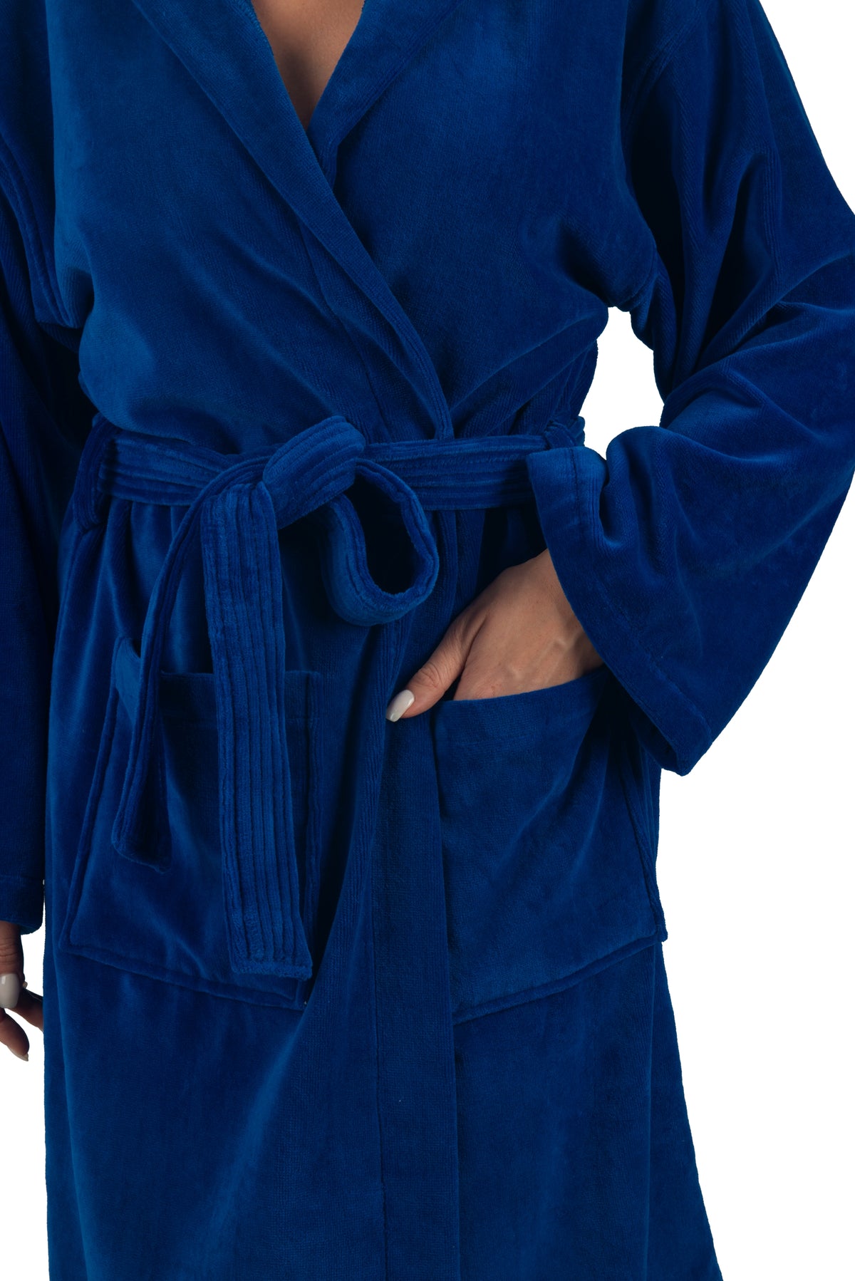 Alpine Swiss Stacy Women Hooded Bathrobe Cotton Terry Cloth Robe for Women Super – Blue