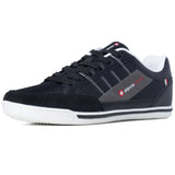 Alpine Swiss Mens Retro Sneakers Euro Vintage Inspired Low Top Shoes Suede Trim – Black