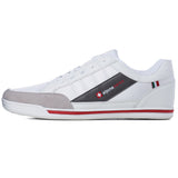 Alpine Swiss Mens Retro Sneakers Euro Vintage Inspired Low Top Shoes Suede Trim – White