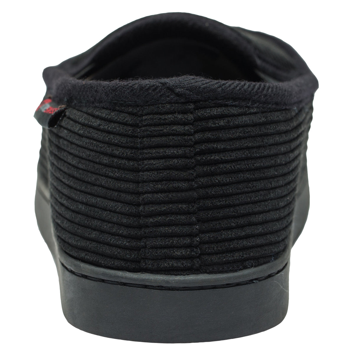 Alpine Swiss Wide Mens Slippers Steve Moccasin House Shoes Memory Foam Insole – Black