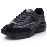 Alpine Swiss Stuart Mens Chunky Sneakers Retro Platform Dad Tennis Shoes – Black