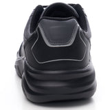 Alpine Swiss Stuart Mens Chunky Sneakers Retro Platform Dad Tennis Shoes – Black