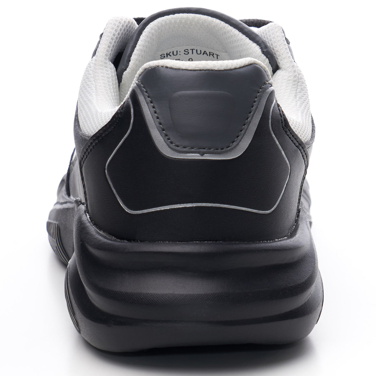 Alpine Swiss Stuart Mens Chunky Sneakers Retro Platform Dad Tennis Shoes – Black Gray