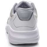 Alpine Swiss Stuart Mens Chunky Sneakers Retro Platform Dad Tennis Shoes – White Gray