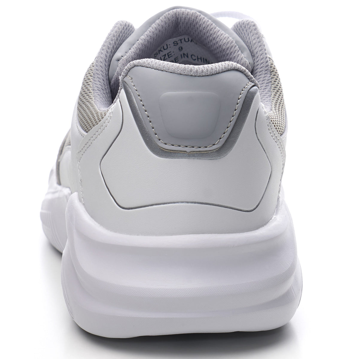 Alpine Swiss Stuart Mens Chunky Sneakers Retro Platform Dad Tennis Shoes – White Gray