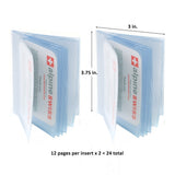 Alpine Swiss SET OF 2 Clear Plastic Wallet Inserts 12 Pages Picture Card Holder – Clear