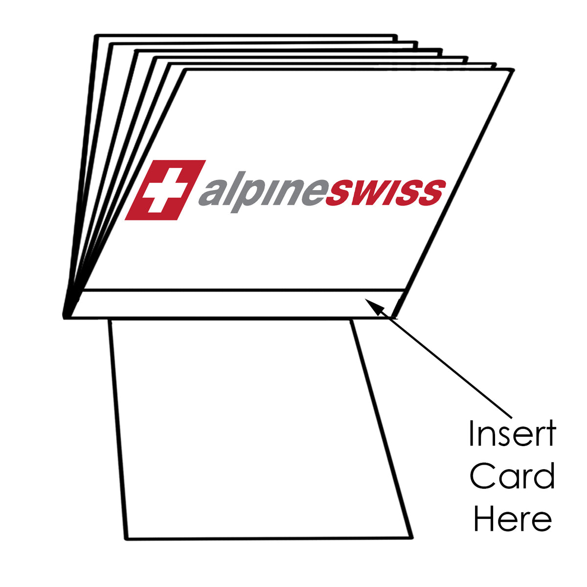 Alpine Swiss SET OF 2 Clear Plastic Wallet Inserts 12 Pages Picture Card Holder – Clear
