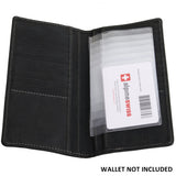 Alpine Swiss Set of 2 Checkbook Plastic Insert 6 Page Card Holder Picture Window – Clear
