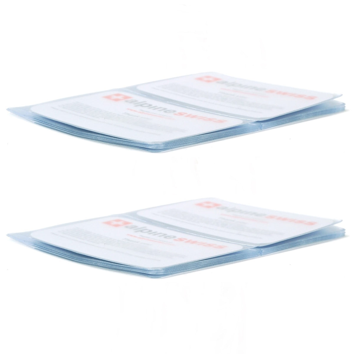 Alpine Swiss Set of 2 Hipster Wallet Plastic Inserts 6 Page Picture Card Holders – Clear