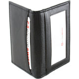 Alpine Swiss Thin Front Pocket Wallet Business Card Case 2 ID Window 6 Card Slot – Black