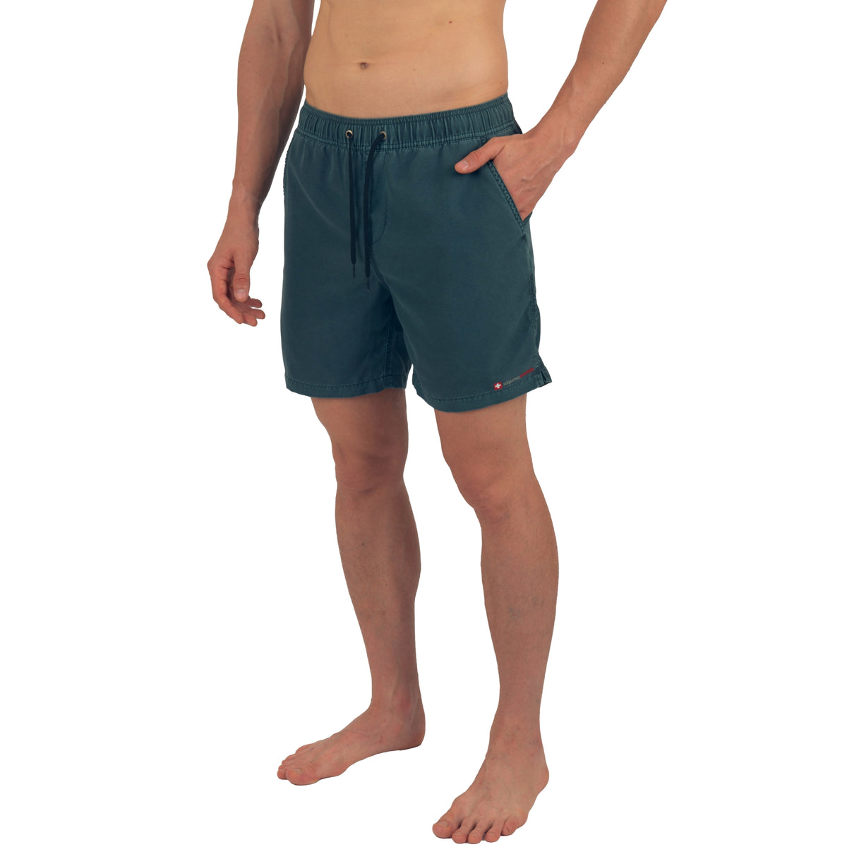 Alpine Swiss Mens Swim Shorts Beach Trunks Boardshorts Volley Shorts Quick Dry – Dark Teal Volley Shorts