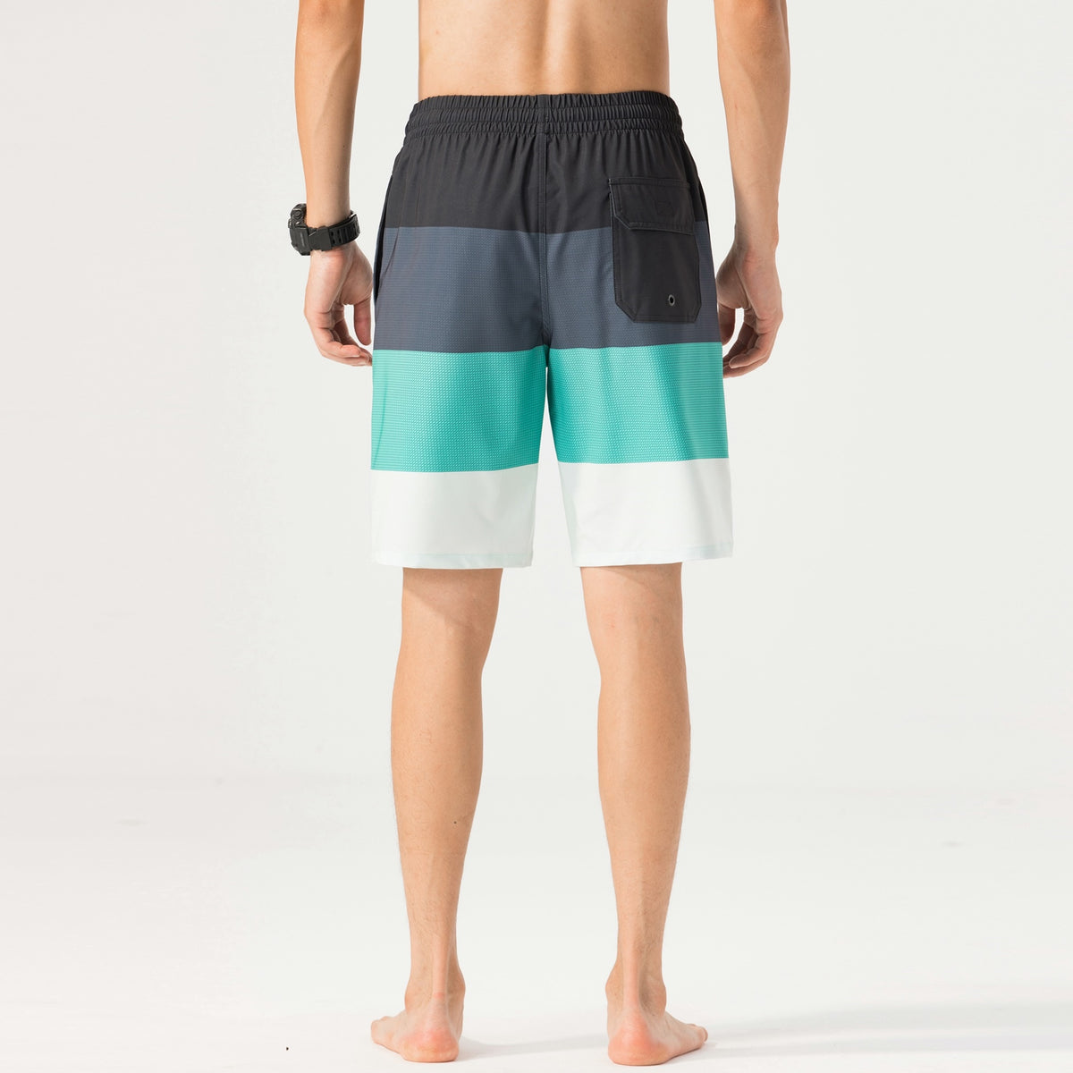 Alpine Swiss Mens Swim Shorts Beach Trunks Boardshorts Volley Shorts Quick Dry – Gray Green Boardshort