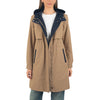 Alpine Swiss Womens Hooded Rain Jacket Long Raincoat Trench Coat Windbreaker – Tan