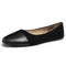 Alpine Swiss Tory Womens Square Toe Ballet Flats Cap Toe Slip On Comfort Shoes – Black