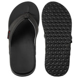 Alpine Swiss Trey Mens Flip Flops Cushion Thong Beach Sandals for Men Non-Slip Sole – Black