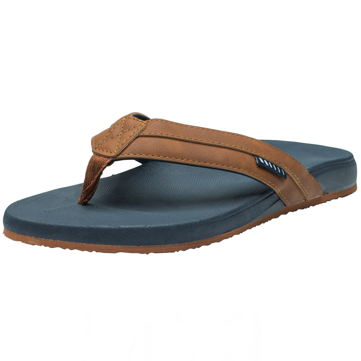 Alpine Swiss Trey Mens Flip Flops Cushion Thong Beach Sandals for Men Non-Slip Sole – Tan