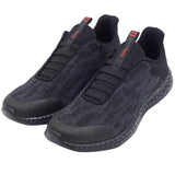 Alpine Swiss Mens Mesh Knit Slip On Sneakers Athletic Lightweight Tennis Shoes – Black