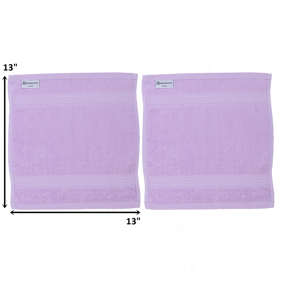 Alpine Swiss 100% Cotton 2 Piece Towel Set Soft Absorbent Face Hand Bath Towels – Lilac