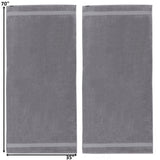 Alpine Swiss 100% Cotton 2 Piece Towel Set Soft Absorbent Face Hand Bath Towels – Gray