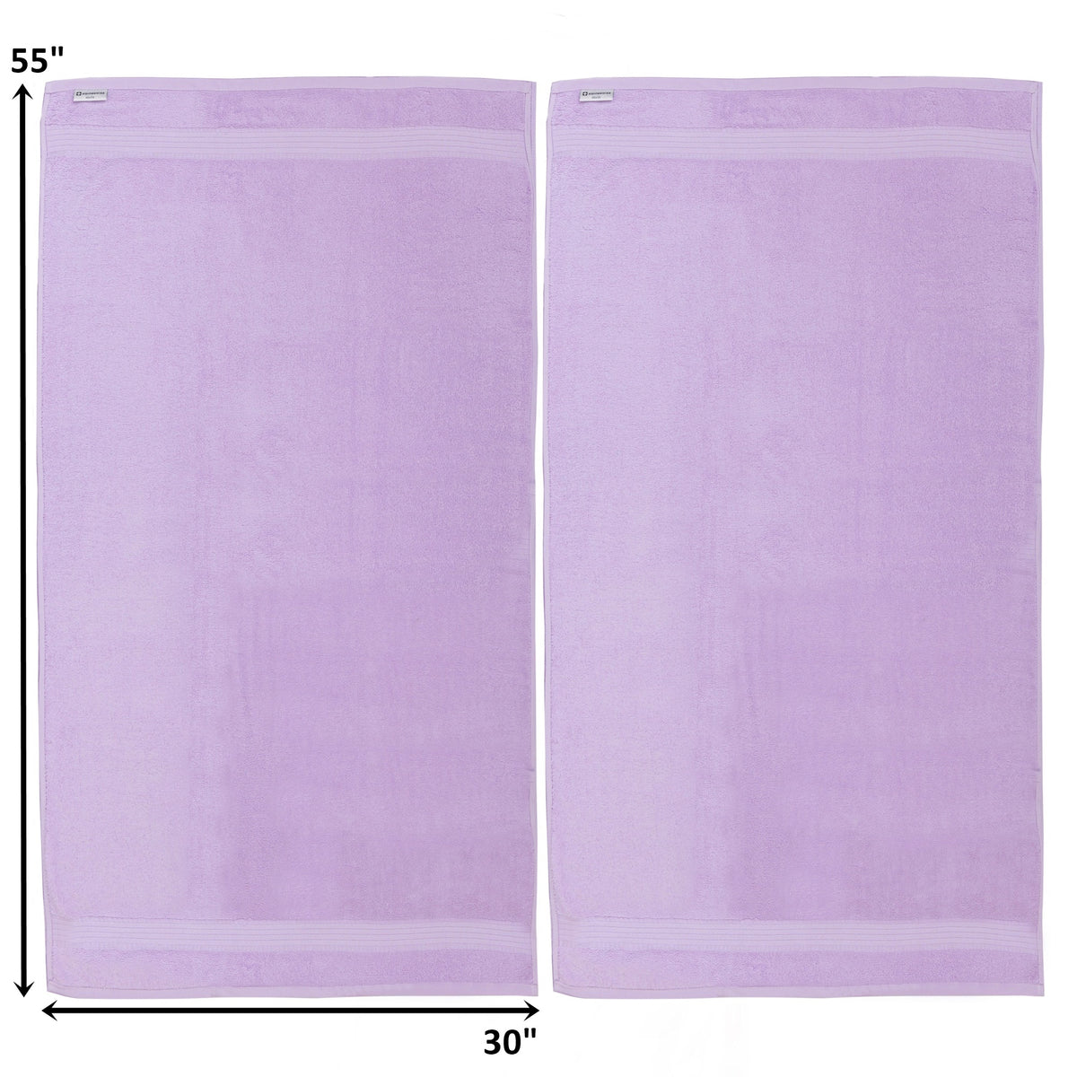Alpine Swiss 100% Cotton 2 Piece Towel Set Soft Absorbent Face Hand Bath Towels – Lilac