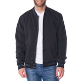 Alpine Swiss Tyler Men’s Varsity Jacket Classic Letterman Coat Baseball Bomber – Black