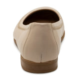 Alpine Swiss Wendy Womens Leather Ballet Flats Classic Round Toe Slip On Shoes – Cream Leather