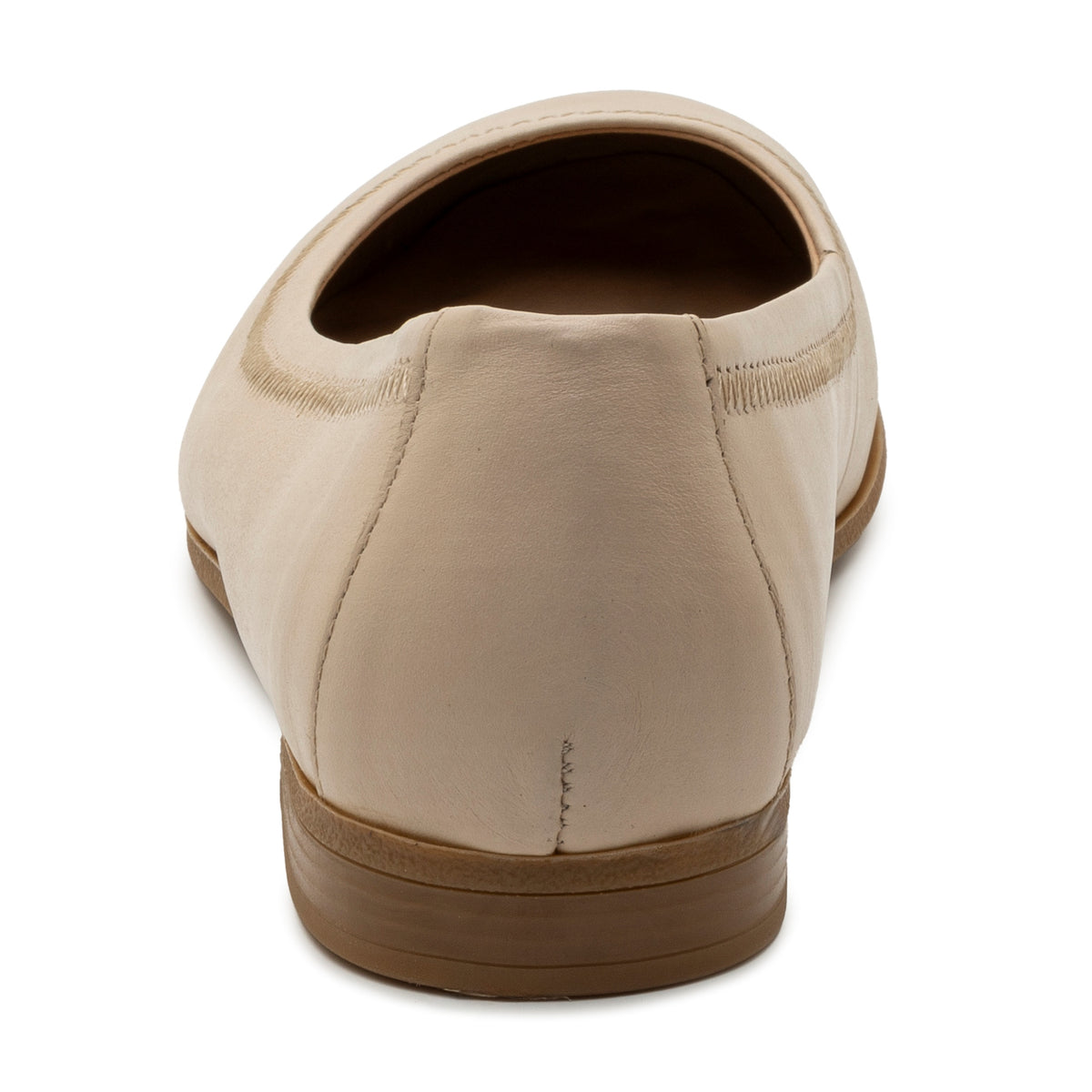 Alpine Swiss Wendy Womens Leather Ballet Flats Classic Round Toe Slip On Shoes – Cream Leather