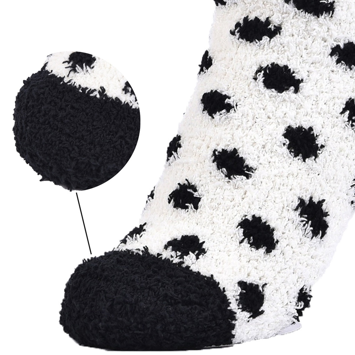 Alpine Swiss Womens Warm Fuzzy Socks Fluffy Cozy Winter Slipper Socks Size 6-10 – Polka Dot