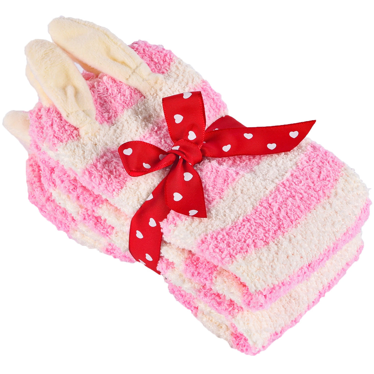 Alpine Swiss Womens Warm Fuzzy Socks Fluffy Cozy Winter Slipper Socks Size 6-10 – Pink Stripes