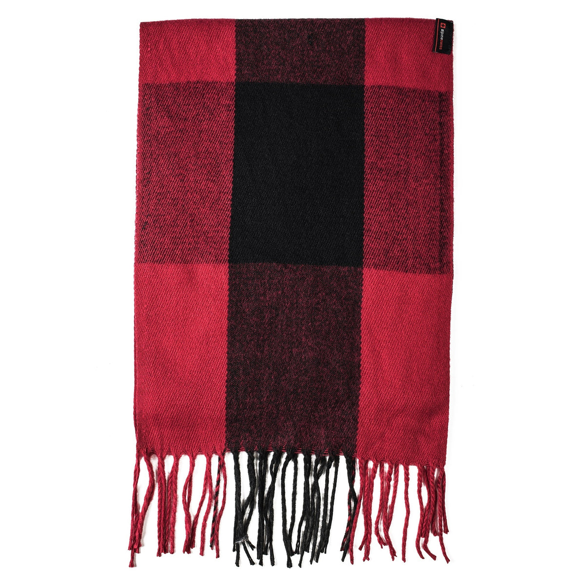 Alpine Swiss Mens Scarf Soft Knit Winter Scarves Plaid Striped or Solid Neck – Buffalo Plaid