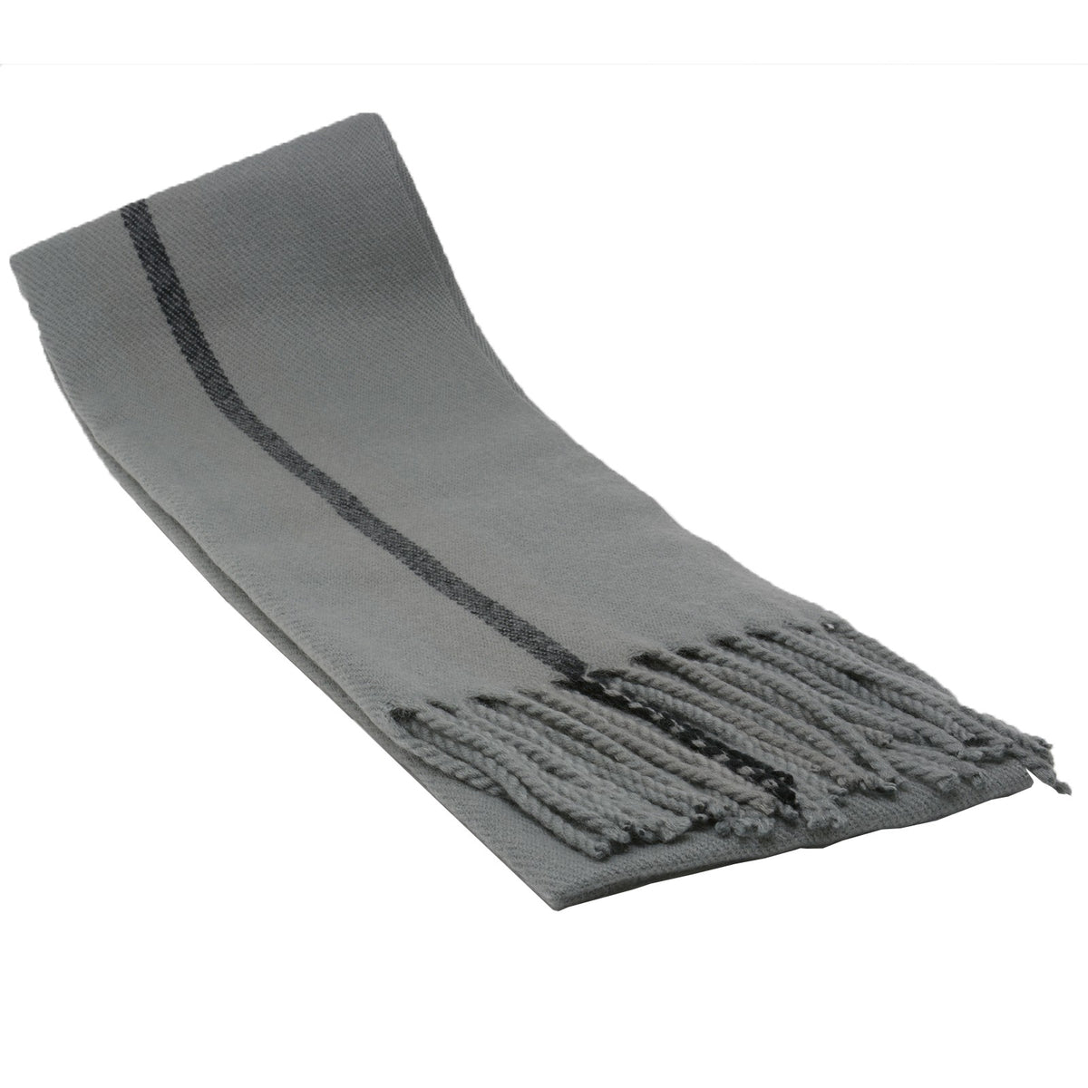 Alpine Swiss Mens Scarf Soft Knit Winter Scarves Plaid Striped or Solid Neck – Gray Stripe