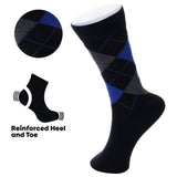 Alpine Swiss Mens Dress Socks 6 Pair Crew Sock Cotton Dress Socks for Men Solid – Multi Color