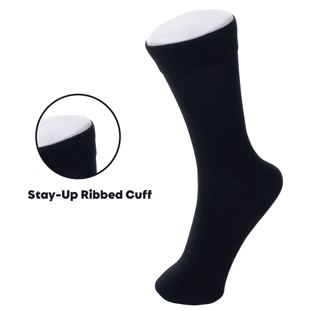 Alpine Swiss Mens Dress Socks 6 Pair Crew Sock Cotton Dress Socks for Men Solid – Multi Color