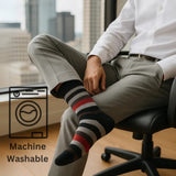 Alpine Swiss Mens Dress Socks 6 Pair Crew Sock Cotton Dress Socks for Men Solid – Fun Pack