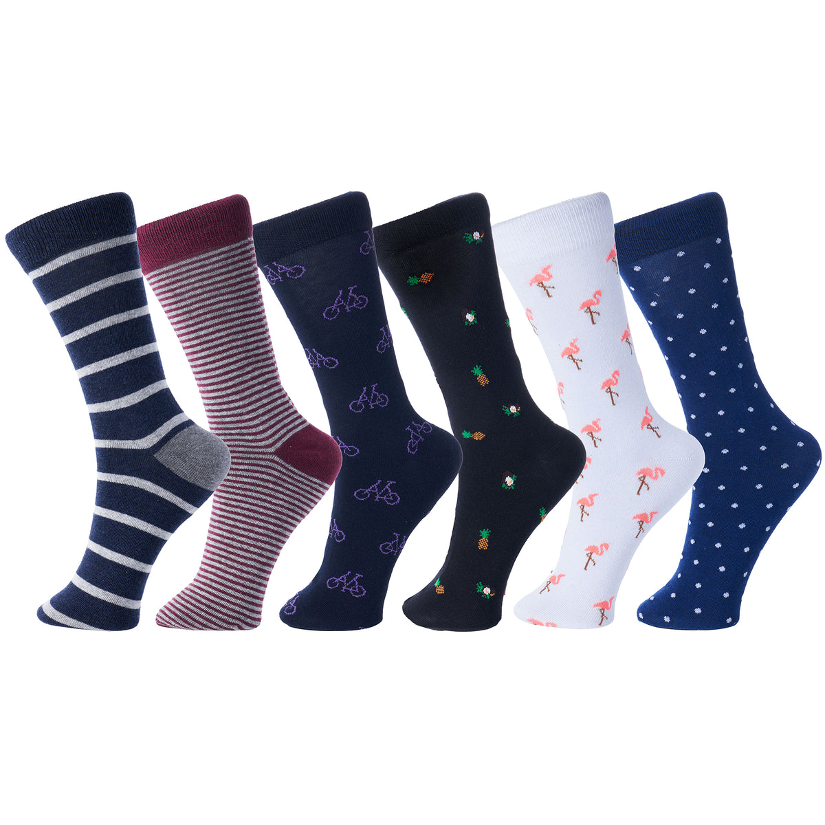 Alpine Swiss Mens Dress Socks 6 Pair Crew Sock Cotton Dress Socks for Men Solid – Weekend Pack