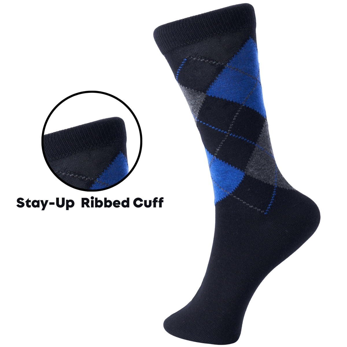 Alpine Swiss Mens Dress Socks 6 Pair Crew Sock Cotton Dress Socks for Men Solid – Office Pack