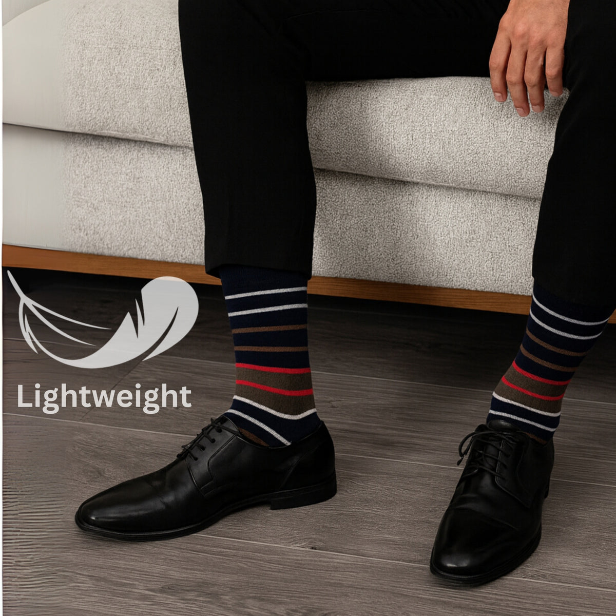 Alpine Swiss Mens Dress Socks 6 Pair Crew Sock Cotton Dress Socks for Men Solid – Casual Pack