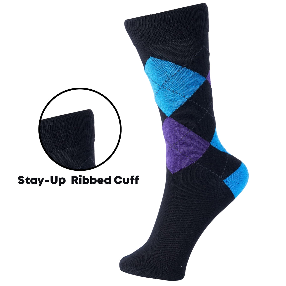 Alpine Swiss Mens Dress Socks 6 Pair Crew Sock Cotton Dress Socks for Men Solid – Casual Pack