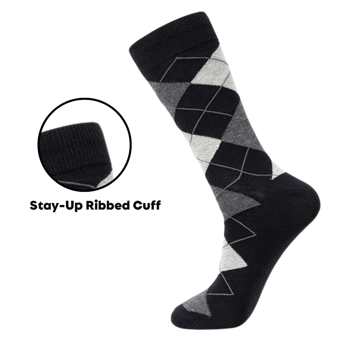Alpine Swiss Mens Dress Socks 6 Pair Crew Sock Cotton Dress Socks for Men Solid – Business Pack