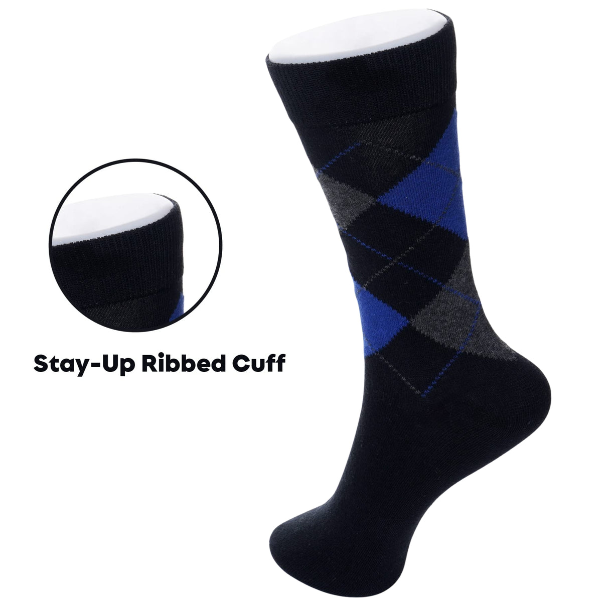 Alpine Swiss Mens Dress Socks 6 Pair Crew Sock Cotton Dress Socks for Men Solid – Bold Pack