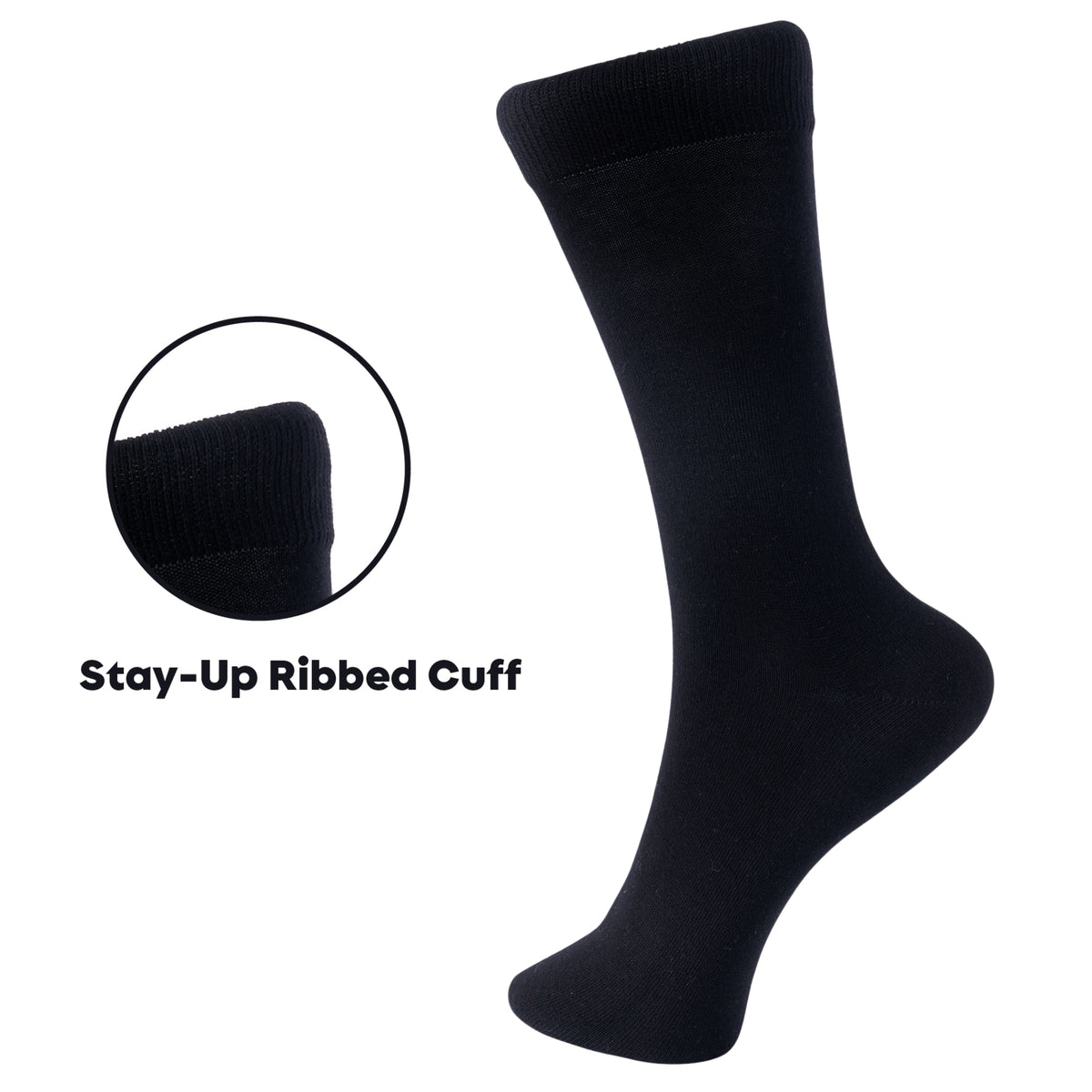 Alpine Swiss Mens Dress Socks 6 Pair Crew Sock Cotton Dress Socks for Men Solid – Nautical Pack