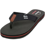 Alpine Swiss Mens Flip Flops Lightweight Thong Sandals Beach Slides EVA Sole for – Black
