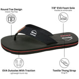 Alpine Swiss Mens Flip Flops Lightweight Thong Sandals Beach Slides EVA Sole for – Black