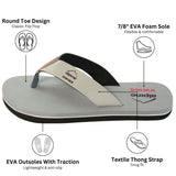 Alpine Swiss Mens Flip Flops Lightweight Thong Sandals Beach Slides EVA Sole for – Gray