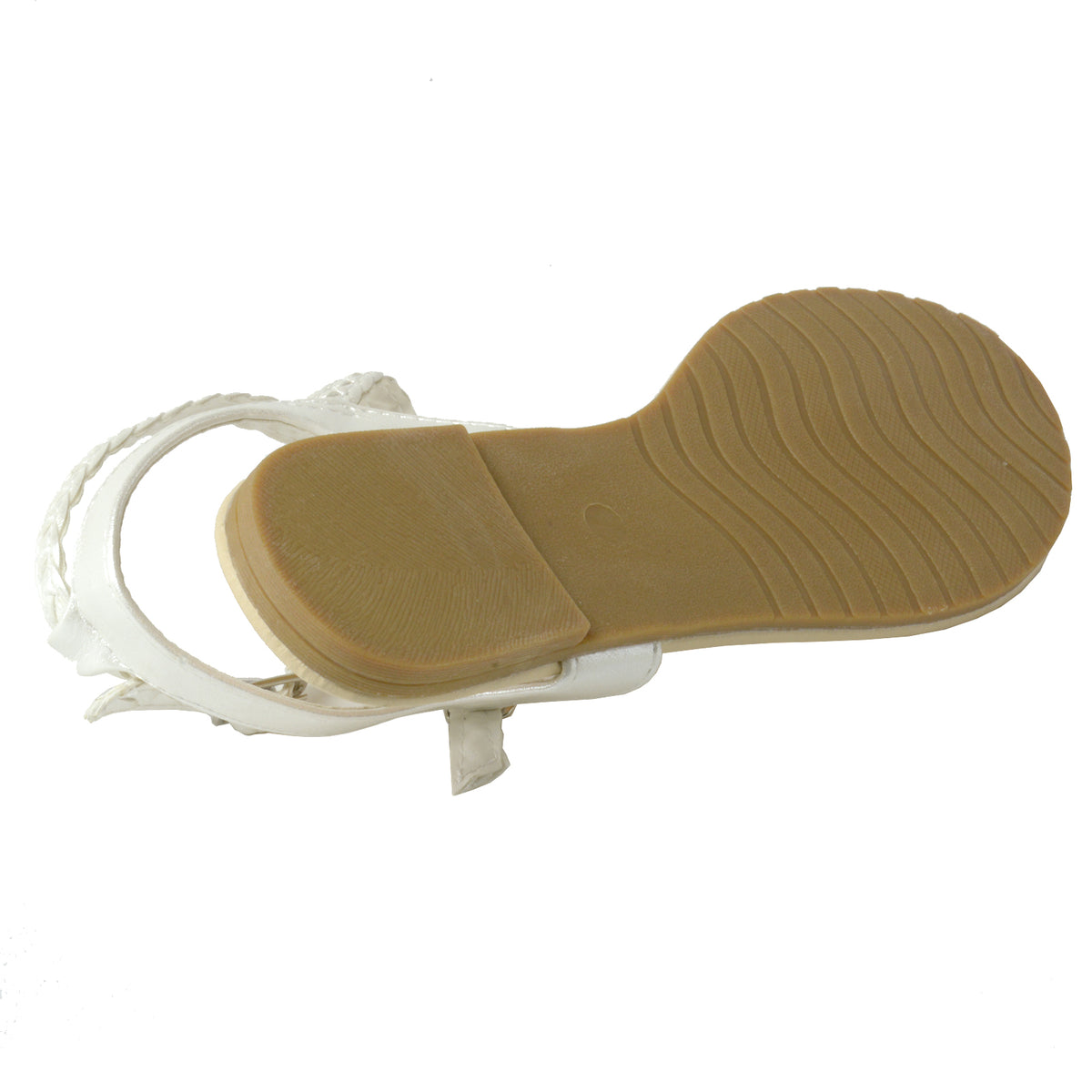 Alpine Swiss Womens Gladiator Sandals Braided T-Strap Slingback Roman Flats – White