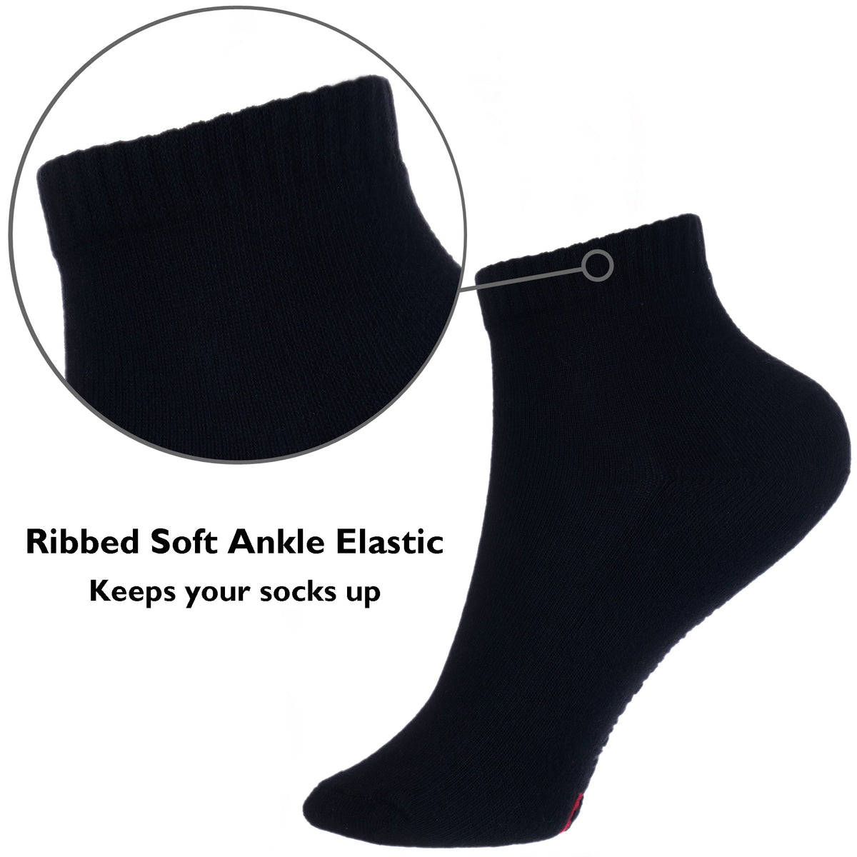 Alpine Swiss Mens Ankle Socks 8 Pack Cotton Athletic Performance Socks for Men – Black White