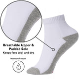 Alpine Swiss Mens Ankle Socks 8 Pack Cotton Athletic Performance Socks for Men – White