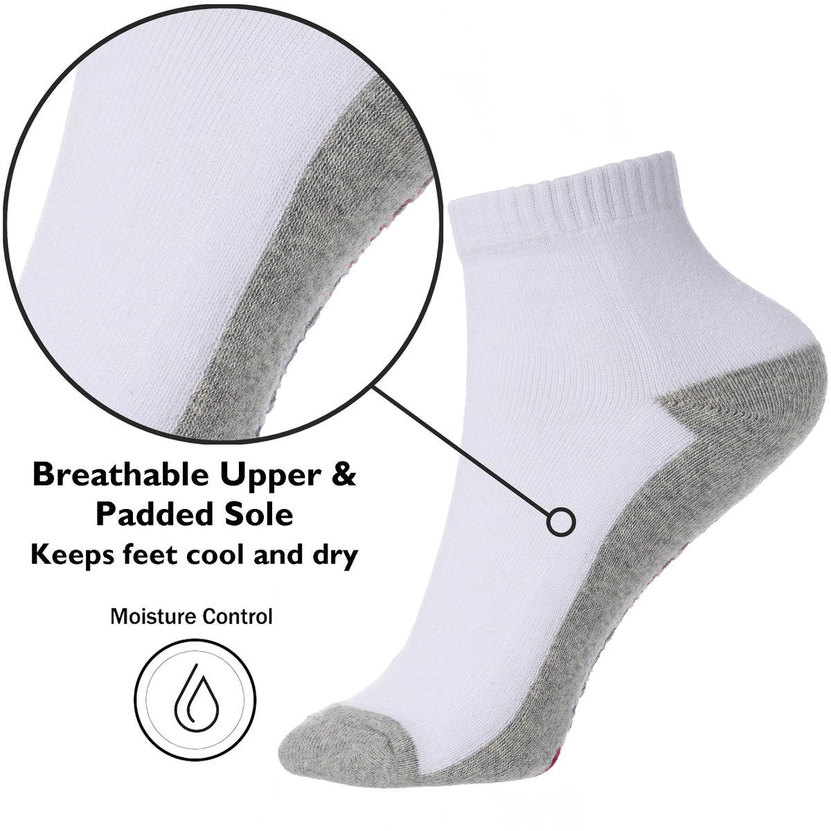 Alpine Swiss Mens Ankle Socks 8 Pack Cotton Athletic Performance Socks for Men – White