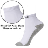 Alpine Swiss Mens Ankle Socks 8 Pack Cotton Athletic Performance Socks for Men – White